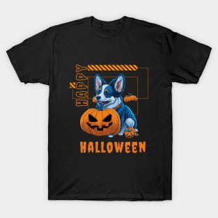 cute blue merle corgi Halloween T-Shirt